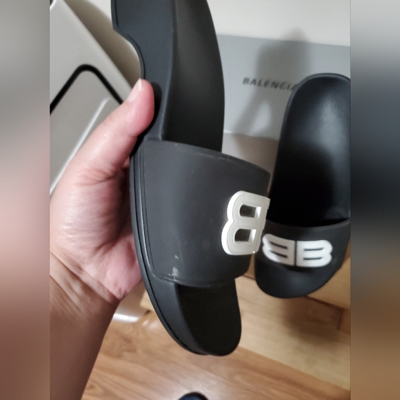 Balenciaga BB pool wedge slides - Picture 7 of 11